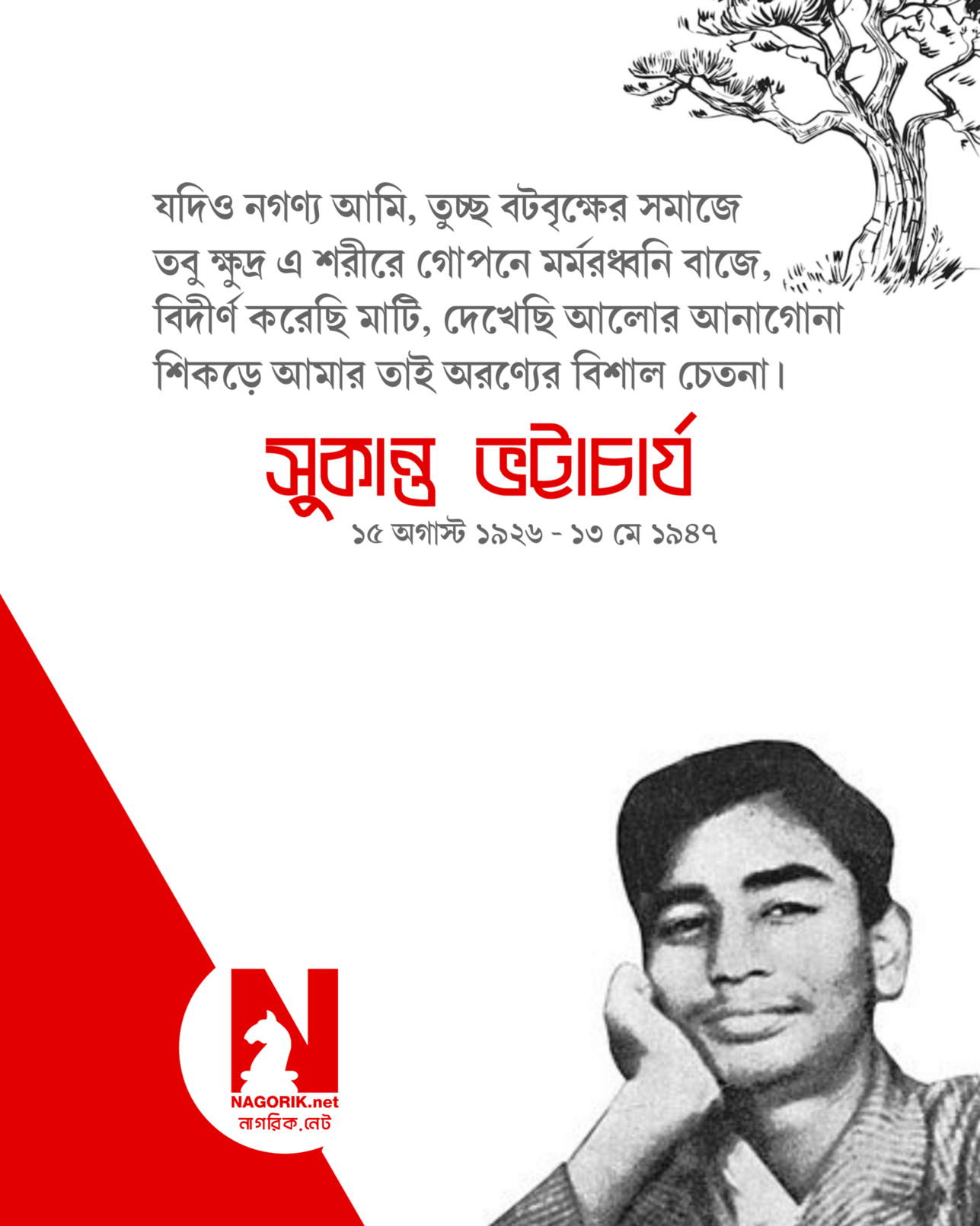 জন্মদিনে শ্রদ্ধা [#SukantaBhattacharya](https://masto.ai/tags/SukantaBhattacharya) [@bengali\_convo](https://lemmy.ml/c/bengali_convo)