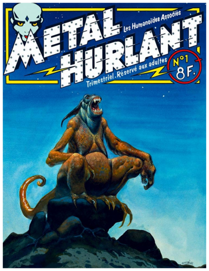Cover for the first Metal Hurlant in France, by Moebius