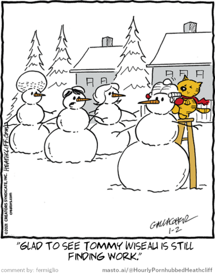 Original Heathcliff comic from January 2, 2021
New caption: 