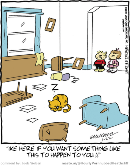Original Heathcliff comic from January 22, 2021
New caption: 