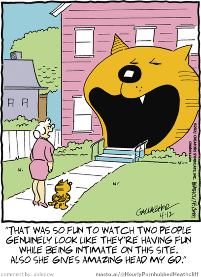 Original Heathcliff comic from April 12, 2021
New caption: 
