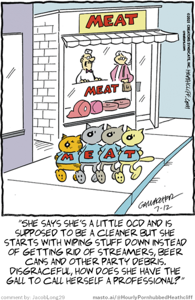 Original Heathcliff comic from July 12, 2021
New caption: 