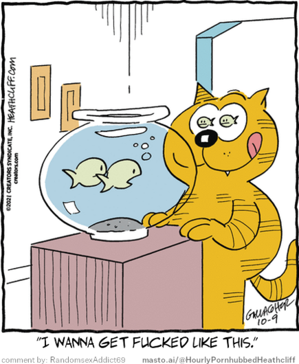 Original Heathcliff comic from October 9, 2021
New caption: 