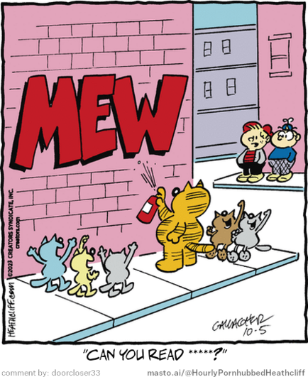 Original Heathcliff comic from October 5, 2023
New caption: 