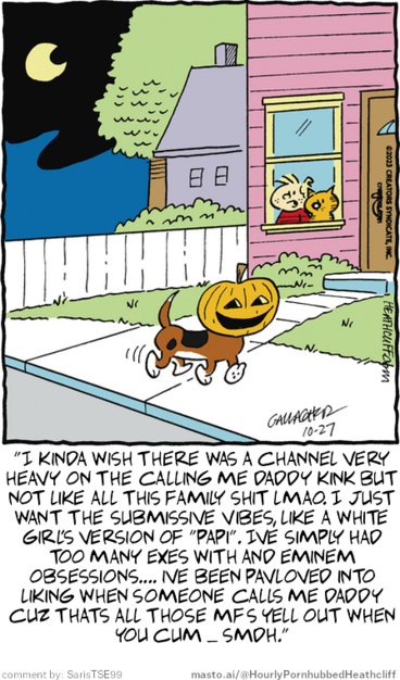 Original Heathcliff comic from October 27, 2023
New caption: 