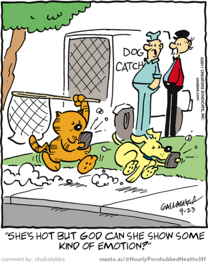 Original Heathcliff comic from September 23, 2011
New caption: 