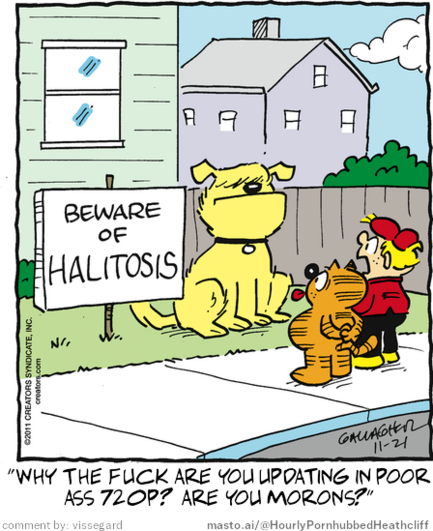 Original Heathcliff comic from November 21, 2011
New caption: 