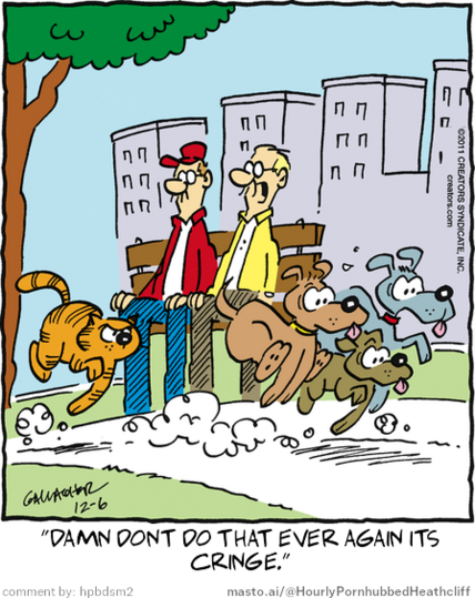 Original Heathcliff comic from December 6, 2011
New caption: 