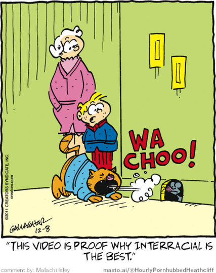 Original Heathcliff comic from December 8, 2011
New caption: 