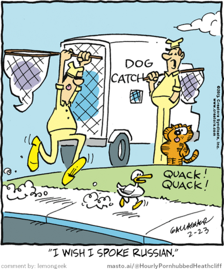 Original Heathcliff comic from February 23, 2012
New caption: 