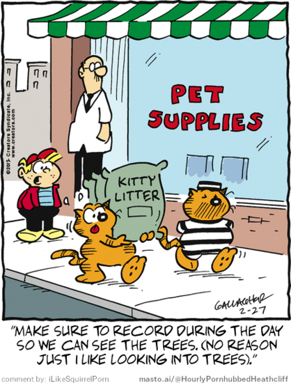 Original Heathcliff comic from February 27, 2012
New caption: 