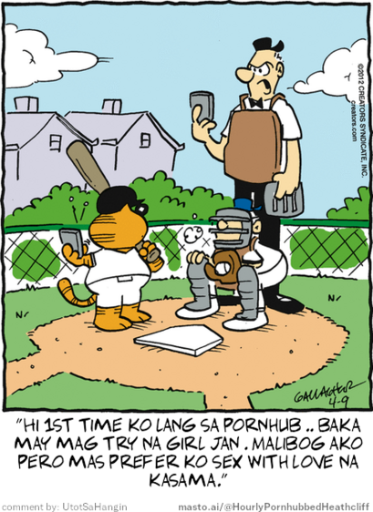 Original Heathcliff comic from April 9, 2012
New caption: 