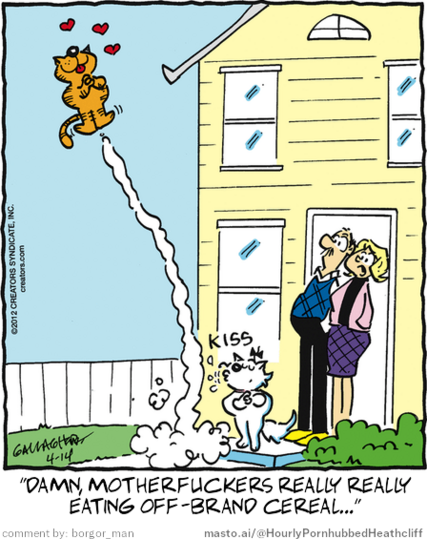 Original Heathcliff comic from April 14, 2012
New caption: 