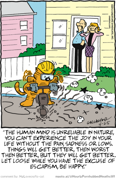 Original Heathcliff comic from April 25, 2012
New caption: 