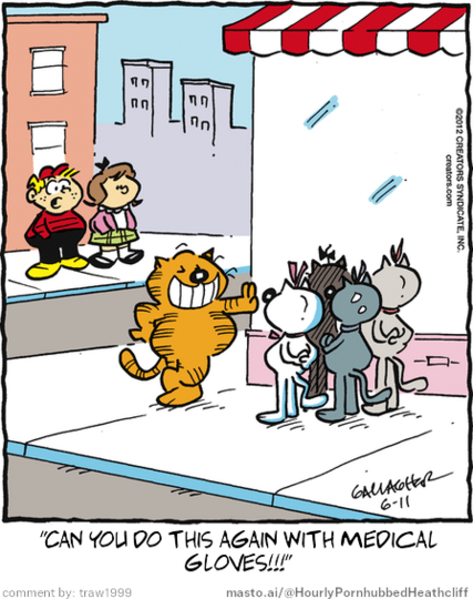 Original Heathcliff comic from June 11, 2012
New caption: 