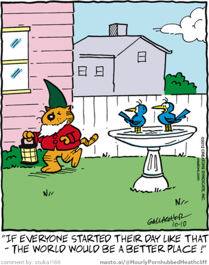 Original Heathcliff comic from October 10, 2012
New caption: 