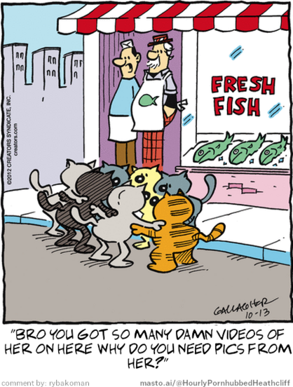 Original Heathcliff comic from October 13, 2012
New caption: 