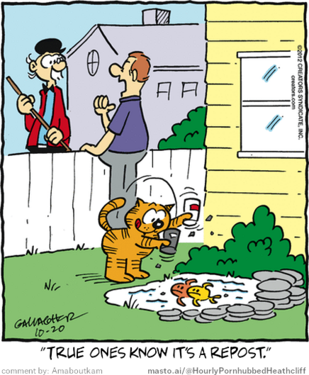 Original Heathcliff comic from October 20, 2012
New caption: 