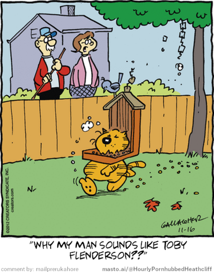 Original Heathcliff comic from November 16, 2012
New caption: 