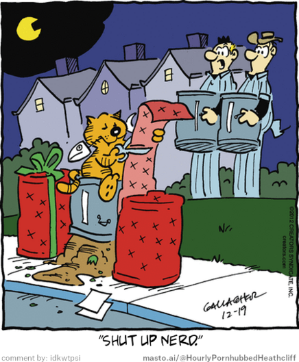 Original Heathcliff comic from December 19, 2012
New caption: 