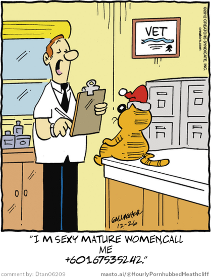 Original Heathcliff comic from December 26, 2012
New caption: 