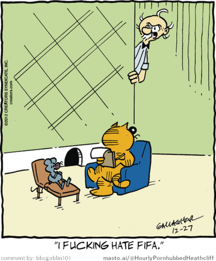 Original Heathcliff comic from December 27, 2012
New caption: 