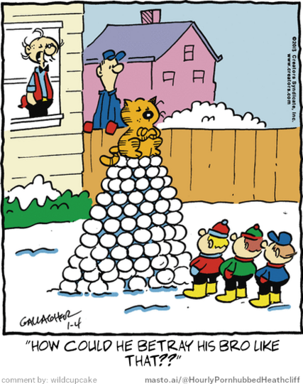 Original Heathcliff comic from January 4, 2013
New caption: 