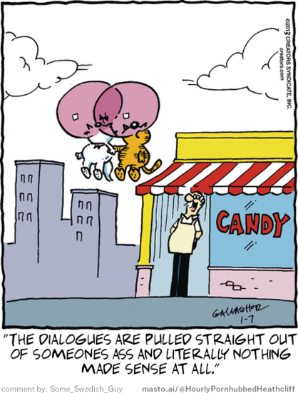 Original Heathcliff comic from January 7, 2013
New caption: 