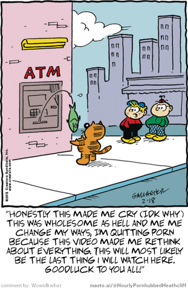 Original Heathcliff comic from February 18, 2013
New caption: 