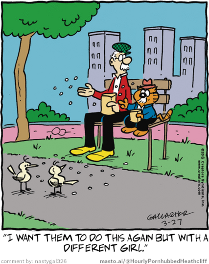 Original Heathcliff comic from March 27, 2013
New caption: 