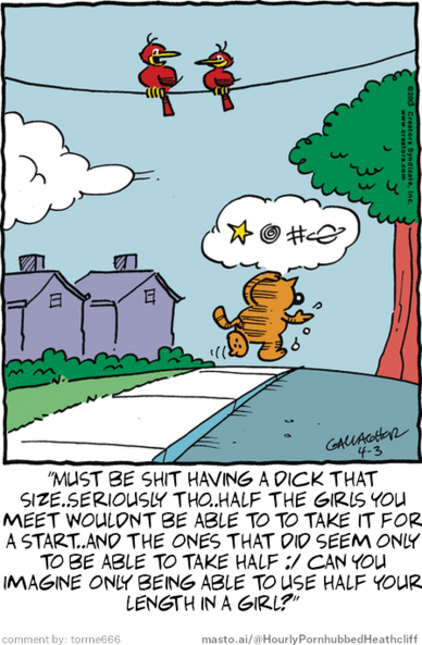 Original Heathcliff comic from April 3, 2013
New caption: 
