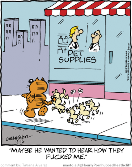 Original Heathcliff comic from April 16, 2013
New caption: 