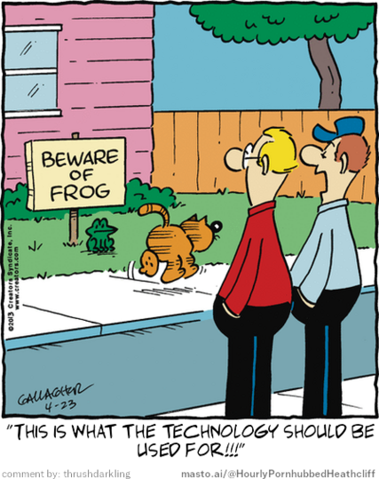 Original Heathcliff comic from April 23, 2013
New caption: 