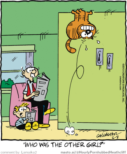 Original Heathcliff comic from June 8, 2013
New caption: 