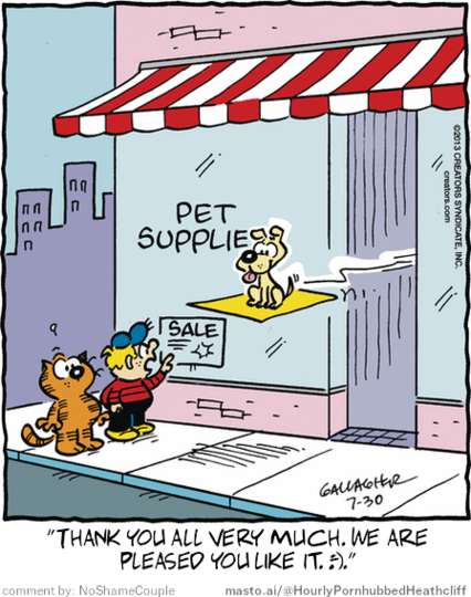 Original Heathcliff comic from July 30, 2013
New caption: 