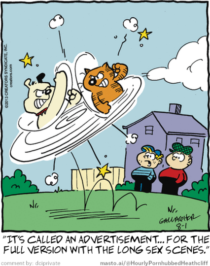 Original Heathcliff comic from August 1, 2013
New caption: 