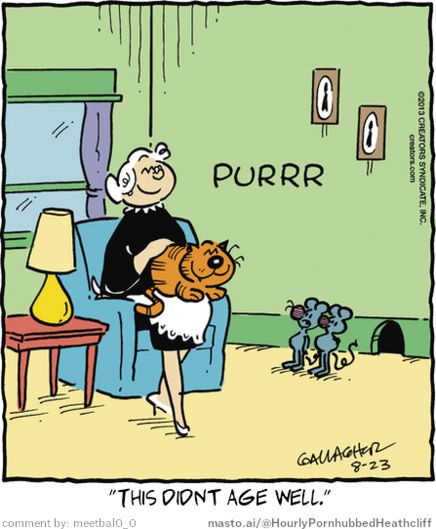 Original Heathcliff comic from August 23, 2013
New caption: 