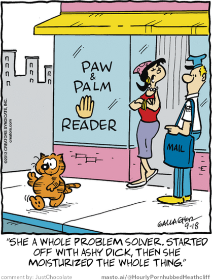 Original Heathcliff comic from September 18, 2013
New caption: 