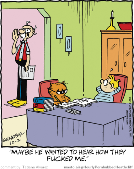 Original Heathcliff comic from October 2, 2013
New caption: 