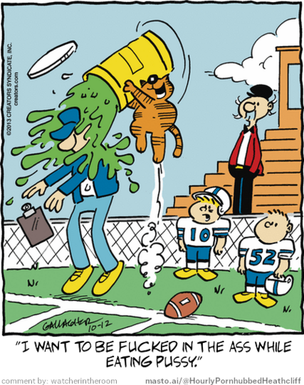Original Heathcliff comic from October 12, 2013
New caption: 