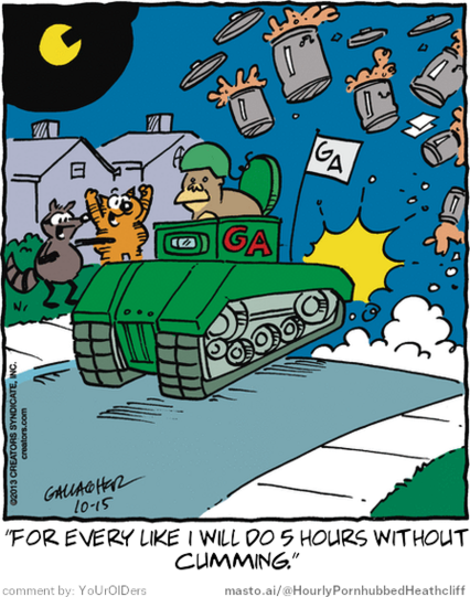 Original Heathcliff comic from October 15, 2013
New caption: 
