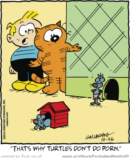 Original Heathcliff comic from October 26, 2013
New caption: 