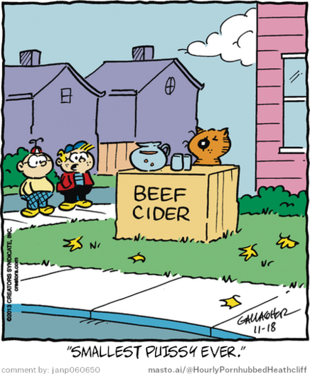 Original Heathcliff comic from November 18, 2013
New caption: 