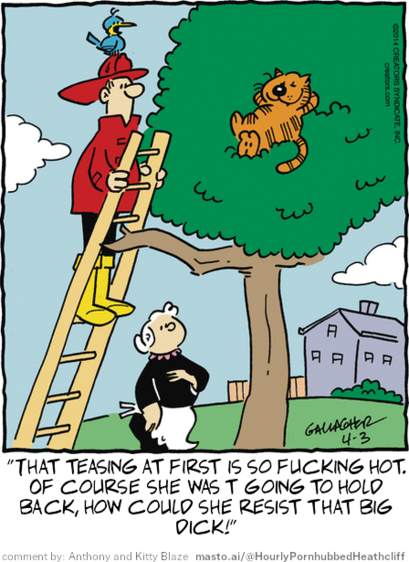 Original Heathcliff comic from April 3, 2014
New caption: 
