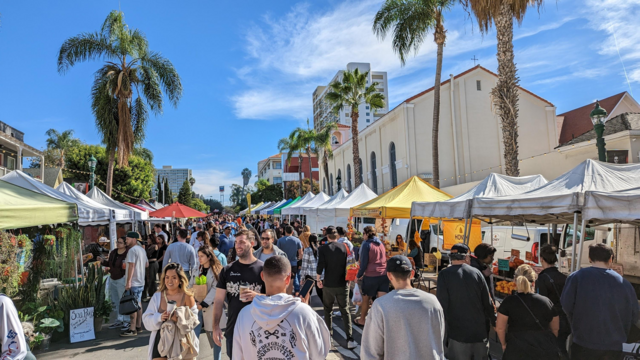 Little Italy Mercato again, from a different angle and location. Still a lot of stalls. Still a lot of people.