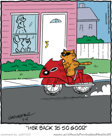 Original Heathcliff comic from July 4, 2018
New caption: 