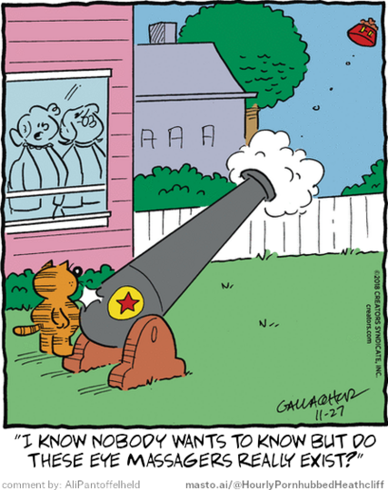 Original Heathcliff comic from November 27, 2018
New caption: 