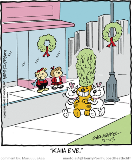 Original Heathcliff comic from December 23, 2020
New caption: 