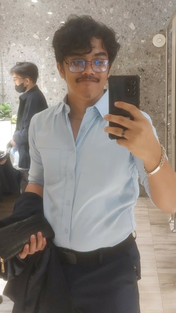 Me in a business casual attire.