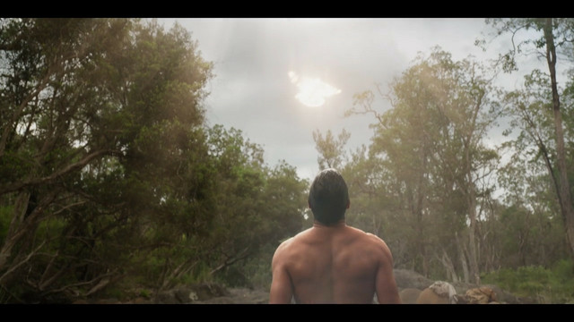 The holy spirit descending on the newly-baptized Jesus. A screen capture from the trailer of their latest convention drama.